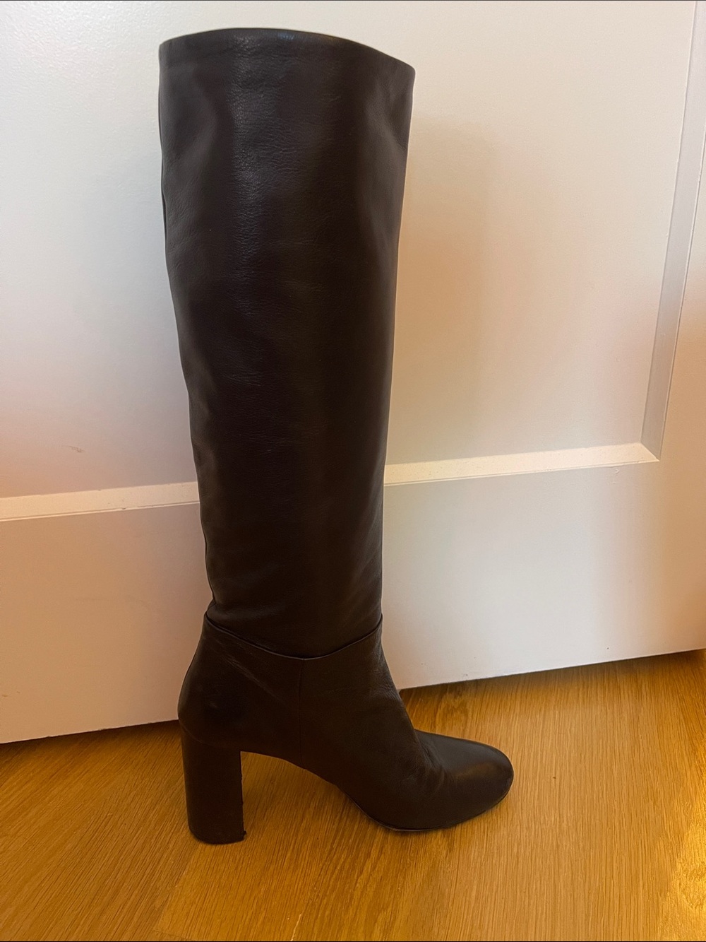 Prada Leather Boots with Block Heel
